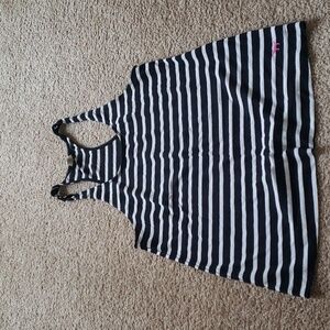 VS PINK XS black white striped racerback tank top dog